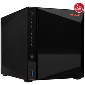 Resim Asustor 4diskli Celeron N5105 Qc-8gb Ram-2-2.5gbe Nas Server As5404t 47911 