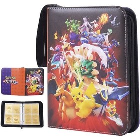 Resim Hfambition Pokemon Kartları İçin Taşınabilir 400 Kartlı Koleksiyon Kutusu - 50 Sayfa 4 Cepli, Pu+eva Malzeme, Sağlama Ve Düzenleme Özelliği Çok Renkli 