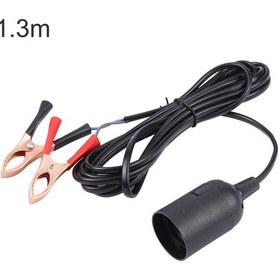 Resim E14 Araba Aküsü Şarj Timsah Klipsli Far Bağlantı Kablosu, Kablo Uzunluğu: 1.3m 