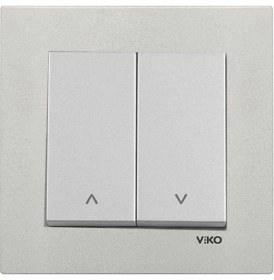 Resim Viko Artline Novella Metalik Beyaz Jaluzi Kumanda Anahtarı Çerçeveli 