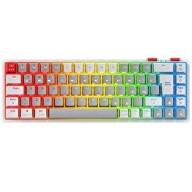 Resim Rampage Yoru Mini Q Outemu Red Switch RGB Type-C Mekanik Gaming Klavye Gri Beyaz 