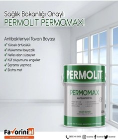 Resim Permolit Permomax Antibakteriyel Küf Ve Kararmalara Karşı Rutubet Önleyici Tavan Boyası 