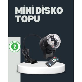 Resim Rgb LED Disko Küresi 7 Modlu Uzaktan Kumandalı 