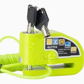 Resim Alarmlı Disk Kilit-Motosiklet ve Scooter Güvenliği - Green 