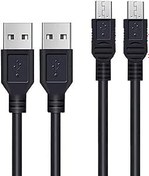 Resim SISSFO PS3 Denetleyici için Şarj Kablosu, 2'li Paket 10FT Uzun Mini USB Veri Senkronizasyon Aktarım Şarj Kablosu Playstation 3, PS3 Slim, PS Hareket Kontrolörü ile Uyumlu 