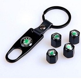 Resim Skoda Uyumlu Sibop Kapağı ve Anahtarlık Seti 