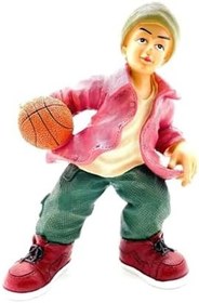 Resim Basketbolcu Figürlü Kumbara, Çocuk Biblo, Beyaz 