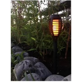 Resim Solar Alev Efektli Bahçe Lambası 