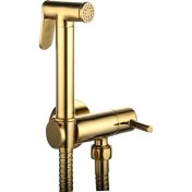 Resim Fause Spiralli Taharetmatik Tahare El Duşu Askılı Ara Musluk Set Altın 