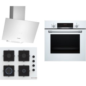 Resim Bosch Beyaz 3 Lü Ankastre Set 280 ( HBF514BW1T - POP6C2P30O - DWK64PJ20T ) 