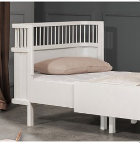Resim Mdf Beşik, Trend Büyüyen Beşik 130x90 + 1 Comfort Yatak Beyaz 