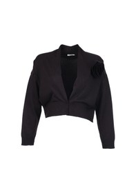 Resim Unique Mode Minimalist V Yaka Uzun Kol Kadın Crop Hırka Siyah 
