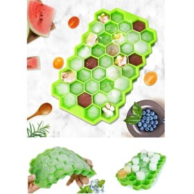 Resim 37 Bölmeli Silikon Petek Buz Kalıbı Buzluk 