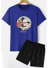 Resim Uyguntarz Titan Şort T-shirt Eşofman Takımı Mavi 