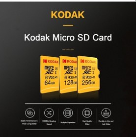 Resim Aitong Kodak 128gb Microsd Kart U3 A1 V30 100mb/s 4k Video Kayıt Kamera Drone Telefon Jzr-gy 