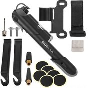 Resim Kangvka Gıyo Gp-41s Bisiklet Pompası Seti 120psı Manometreli, Otomatik/manuel Valf, Tamir Aksesuarları İle Hafif Metal-plastik 