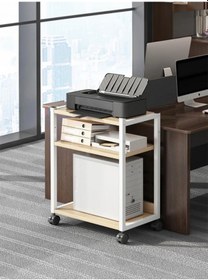 Resim Yazıcı Ve Kasa Sehpası Atlantik Çam Beyaz Frenli Tekerli 30x45 