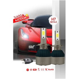 Resim Renault Megane 3 H7 Uzun Far Xenon Led Şimşek Etkili Beyaz 