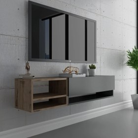 Resim Myniture Duvara Monte Tv Sehpası Antrasit Çırağan S6105-4 