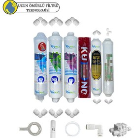 Resim Pemax Water Solutions Kapalı Kasa Su Arıtma Cihazlarına Uygun Sertifikalı 6lı Orijinal LG Kuno Mebran-B12 Alkali Set 