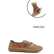 Resim Gönderi R Taba Antik Dolgu Taban Bağcıklı Hakiki Deri Comfort Ayakkabı Taba 