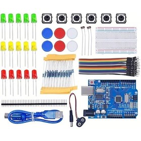 Resim Cloud011 Arduino Uno R3 Başlangıç Seti Dıy Projeler İçin Mini Breadboard Ledli 