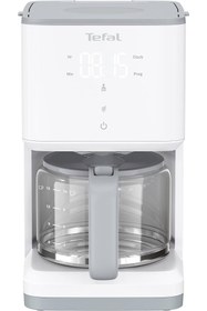 Resim TEFAL Cm693110 Dijital Ekranlı Filtre Kahve Makinesi Beyaz Yeni 