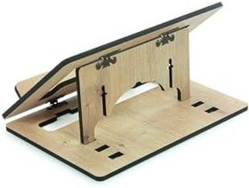 Resim Masaüstü Kadameli Ayarlanabilir Cami Motifli Ahşap Rahle 