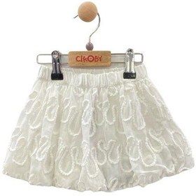 Resim Kız Bebek Desenli Şifon Etek-13882 Beyaz 