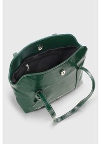 Resim Housebags Rugan Yeşil Kapaklı Bowling Omuz Çantası 270 Rugan Yeşil 