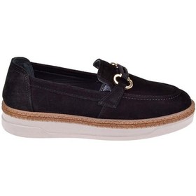 Resim Beety Hakiki Deri Makosen Kadın Ayakkabı Bee-035 Siyah Süet-siyah Süet Siyah Süet 