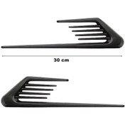 Resim Araç Ventil Çamurluk Üstü Izgara Süsü Çamurluk Ventili 30 Cm 2 Parça Bantlı Siyah Yapıştırma 