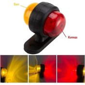 Resim OTO MOTTO Mini Takoz Lamba Tek Ledli Sarı-Kırmızı 12v-24v 1 Adet 