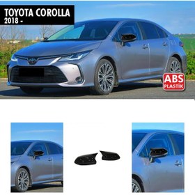 Resim Toyota Corolla Uyumlu Yarasa Ayna Kapağı 2018 Ve Üzeri Parlak Siyah 