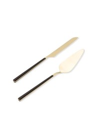 Resim The Mia Bianco Pasta Servis Takımı Gold 2 Parça Ckb 0252 