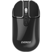 Resim Everest SM-620 2in1 Bluetooth+2,4ghz Şarjlı Siyah Süper Sessiz Mobil-Tv-Pc Destekli Kablosuz Mouse 