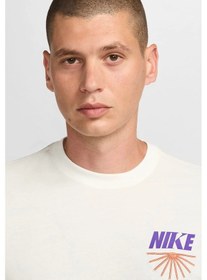 Resim Nike Sportswear Hbr Open 1 T-shirt Erkek Pamuk Tişört Kırık Beyaz Fz99.98 Fs 