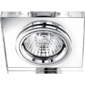 Resim Kda820 7w Gu5.3 Kare Aynalı Spot Kasası Günışığı Rengi Ampül Dahildir Şeffaf 