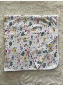 Resim Renkli Fil Desenli Battaniye Ekru 