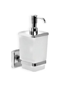 Resim Çelik Banyo Kumru Sıvı Sabunluk Krom Renkli Montajlı 