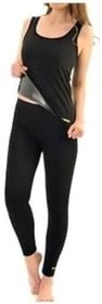 Resim Mom's Lab Kadın Siyah Termal Sauna Tayt Ve Atlet Takım 