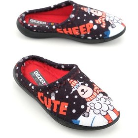 Resim Gezer Erkek Çocuk Kışlık Rahat Taban Ev Bahçe Gondol Terlik Gt1kpm.15383.00.010.0c Siyah 