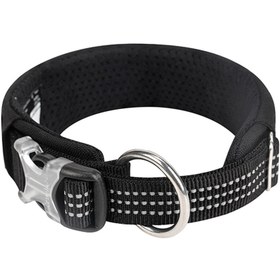 Resim Cordura Kumaşlı, Mesh Siyah Boyun Tasması - M 