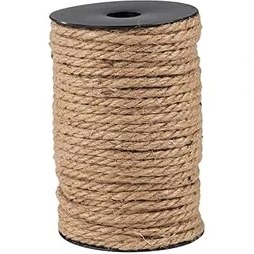 Resim Renklimestore Jüt Halat Dekor Ipi 5 mm 20 Metre Ip Halat Ip Hasır Ip Jüt Kendir Ip 