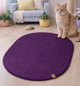 Resim ABACIA Mor Renk Kedi Tırmalama Matı ve Yatağı / Çok Amaçlı Kullanım 
