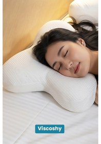 Resim Viscoshy Bellagiole Feather Touch Premium Ortopedik Kelebek Visko, Lüks, Visco Yastık Butterfly Beyaz 