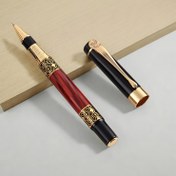 Resim Çin Tarzı Tükenmez Kalem | Lüks Vintage Metal İmza Kalemi | Pürüzsüz Yazım - 0.5mm İnce Mürekkep İş Hediyesi Kalemi | Klasik Hissiyatlı Modern Metal Gövde, Ofis ve İmza Amaçlı Kullanıma Uygundur. 