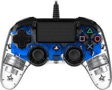 Resim Nacon Wired Illuminated Compact PlayStation 4 Controller Blue 