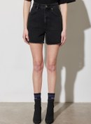 Resim Donna Regular Fit Normal Kesim %100 Pamuk Siyah Jean Kot Şort 
