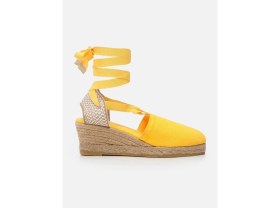 Resim Su Espadril Molly Sarı Kadın Dolgu Topuklu Espadril 